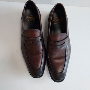 Gifennse Mens Dark Brown Oxford Dress Shoes Slip-On Loafers Formal Size 8.5